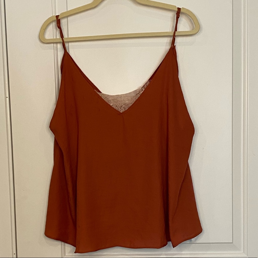 FREE PEOPLE Deep V Bandeau Cami Top Rose - Picture 3 of 6